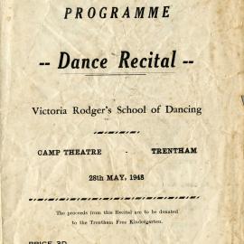 Victoria Rodger's School of Dancing, recital programme, 28 May 1948.