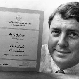 Scouts; Ronald Prince awarded Chief Scout's Commendation for nine years' service, including five as a leader.