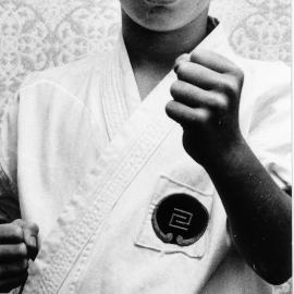 Daniel Merrett, 11, youngest ever to be awarded a black belt in Okinawan Goju Ryu karate in New Zealand