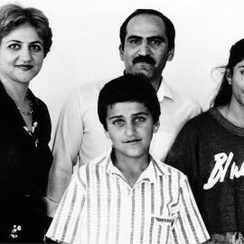 Moghadan family; Farahnaz, Seyed, children Nima and Nilram; Baha'i refugees from Iran.