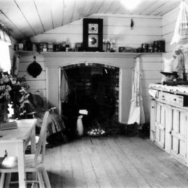 Golder Cottage Museum interior; kitchen, November 1991.