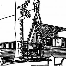 St John's church, Trentham, 1985; $80 000 entrance and foyer approved; architct's drawing..