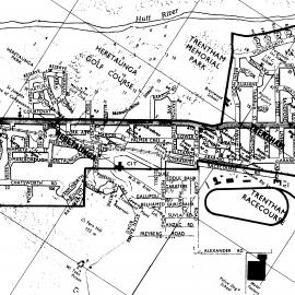 Upper Hutt City and Heretaunga-Pinehaven District; map of the boundary.