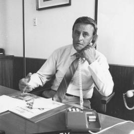 Ces Beazley, Upper Hutt postmaster; the Post office was publicising postmasters and postmistresses.