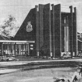 Salvation Army Officers Training College, Ararino Street; architectect's drawing.