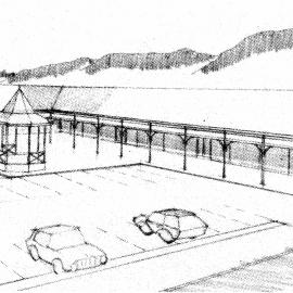 Shopping centre proposal, corner of Camp Road (right) and Stafford Street, Trentham.