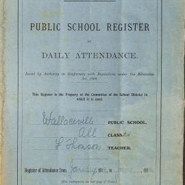 Wallaceville School Attendance Register January - June 1912