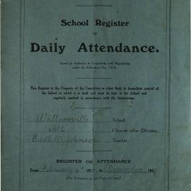 Wallaceville School Attendance Register, January - December 1919