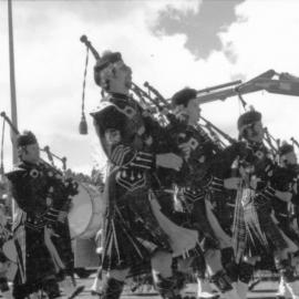 Christmas parade 1977; pipe band 3.
