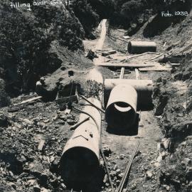 Haywards - Pauatahanui  Road; installation of 1.2-metre water pipes.