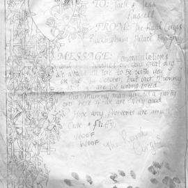 Tessa and Jack's wedding 28; a telegram from the royal corgis