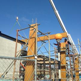 Upper Hutt railway station 2015  6; construction