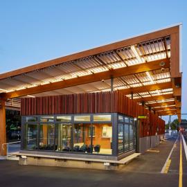 Upper Hutt railway station 2015 16; early evening view