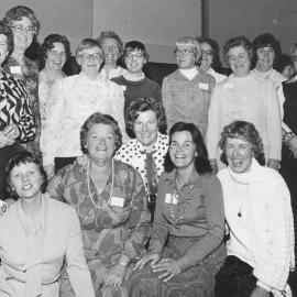 Girl Guides; Upper Hutt division, Pencarrow province; tenth anniversary; past and present guiders, half identified.