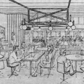 Rimutaka Tavern, extension proposal; Ian G Tulloch drawing of the Fell bar.