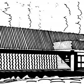 Telephone exchange,Te Marua; architects' drawing.