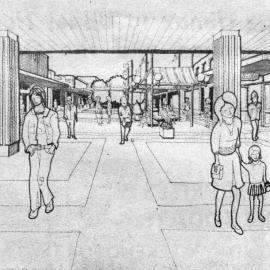 Main Street; pedestrian precinct proposal; view loooking east from Station (Geange) Street