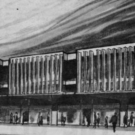 Maidstone Mall; drawing of frontage
