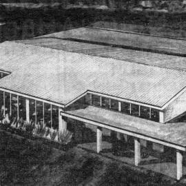 Ōrongomai Marae 1974; architect's drawing of the community centre