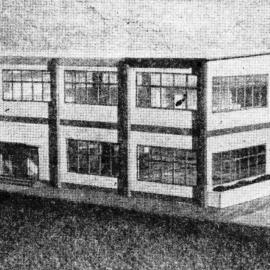Upper Hutt College buildings 1972; amenities block model