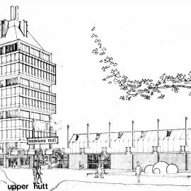 Maidstone Mall; original concept; drawing of frontage