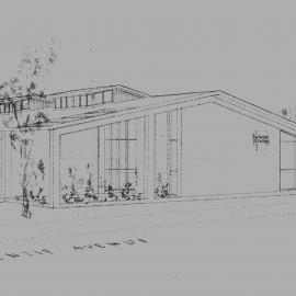 Wesley Centre, corner of Fergusson Drive and Benzie Avenue; architects' drawing