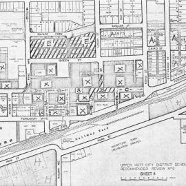 Town Plan map, 1971; no through traffic in Main Street.