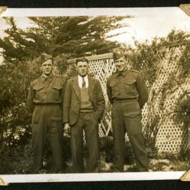 Bob, Nip, Tommie; Trentham 1941