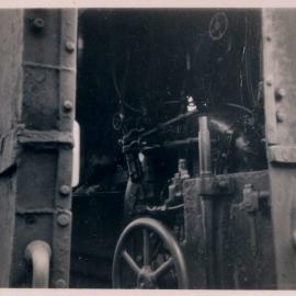 Rimutaka Incline last excursion 1955; the cab of a Fell locomotive (Sager 9)