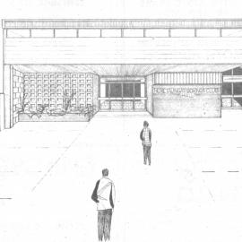 Heretaunga Boxing Club; proposed gymnasium; architect's drawing.