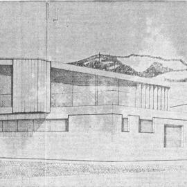 Squash Rackets Club; proposed building