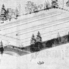 Match factory and offices, Bryant & May, Montgomery Crescent; architect's drawing