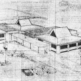 Rimutaka tavern; architect's drawing of building proposal by opponents of trust ownership.