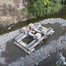 Akatarawa bridge 3 construction  7; base of temporary support tower