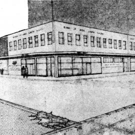 Main and Russell streets; new building for Bank of New South Wales and Mark & Wood