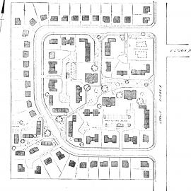Housing development plan, 1967; Bonnie Glen Crescent; site of a former poultry demonstration farm