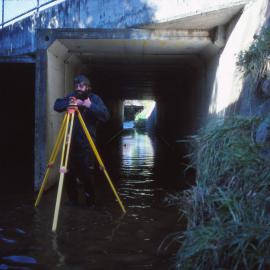 Upper Hutt City Council; Brian Shears with Dumpy Level; Circa 1980s