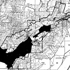 Local government; proposed merger of Upper hutt and Lower Hutt; map