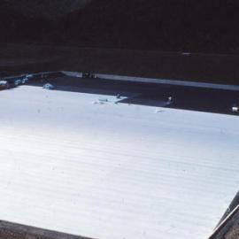 Macaskill Lakes construction; 1983. bottom lining in place.