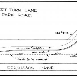 Fergusson Drive; Totara Park Road intersection; free-turning lane added