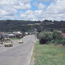 Plantagenet Grove, Kingsley Heights, seen from Totara Park Road bridge; Circa 1980s
