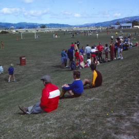 Awakairangi Park; Junior Football; spectators, circa 1980s