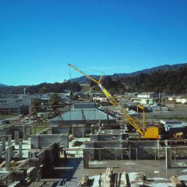 Library 4, Fergusson Drive; construction of building, 1977.