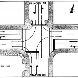 Traffic management 1984; Fergusson Drive/Princes Street intersection