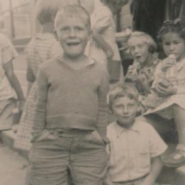 Te Marua School; children Outside on Steps; Circa 1955