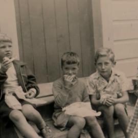 Te Marua School; children Eating Sandwiches; Circa 1955
