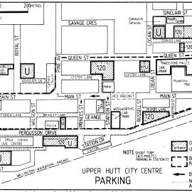 Traffic management 1985; central business district parking, 1985.