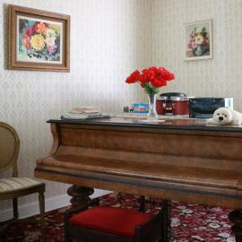 Birch Hill 2017; living room; piano