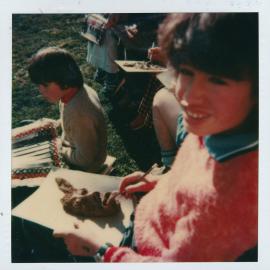 Brown Owl School 1980; sculpting and making tukutuku