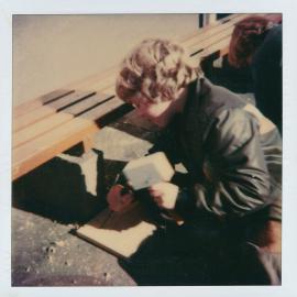 Brown Owl School 1980; wood carving